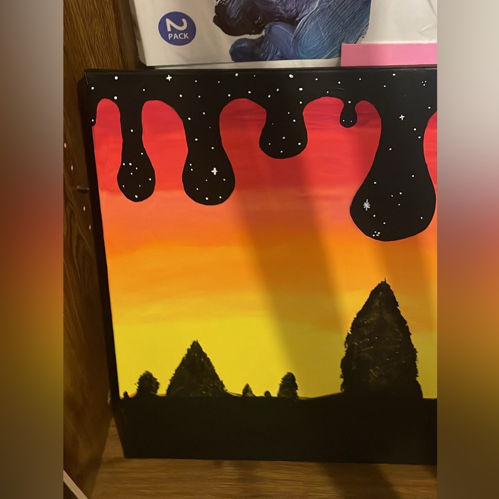 Hand painted canvas art